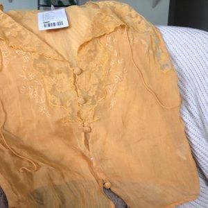 New mustard gold color , great for summer pair with blue jeans or ? Cover button